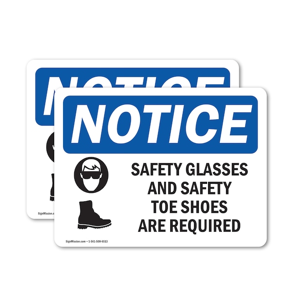 Signmission 10 in Height, 14 in Width, Vinyl Decal, Rectangle OS-2PACK-NS-D-1014-L-18163 - main